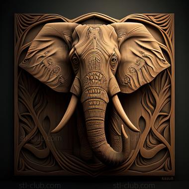 3D model st Abul Abbas elephant famous animal (STL)